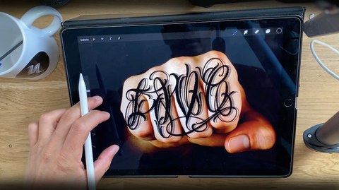 Lettering tattoo brush for Procreate