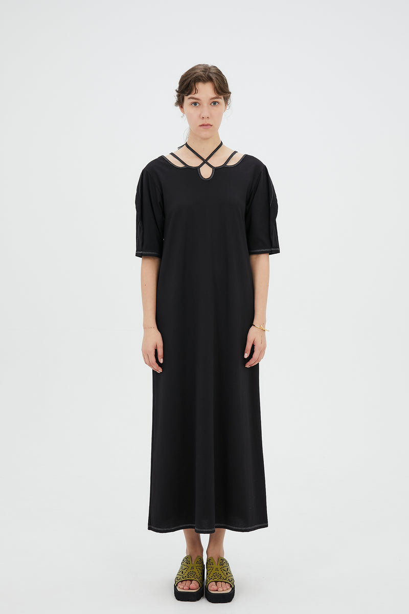 Ivy halfsleeve dress (Black)