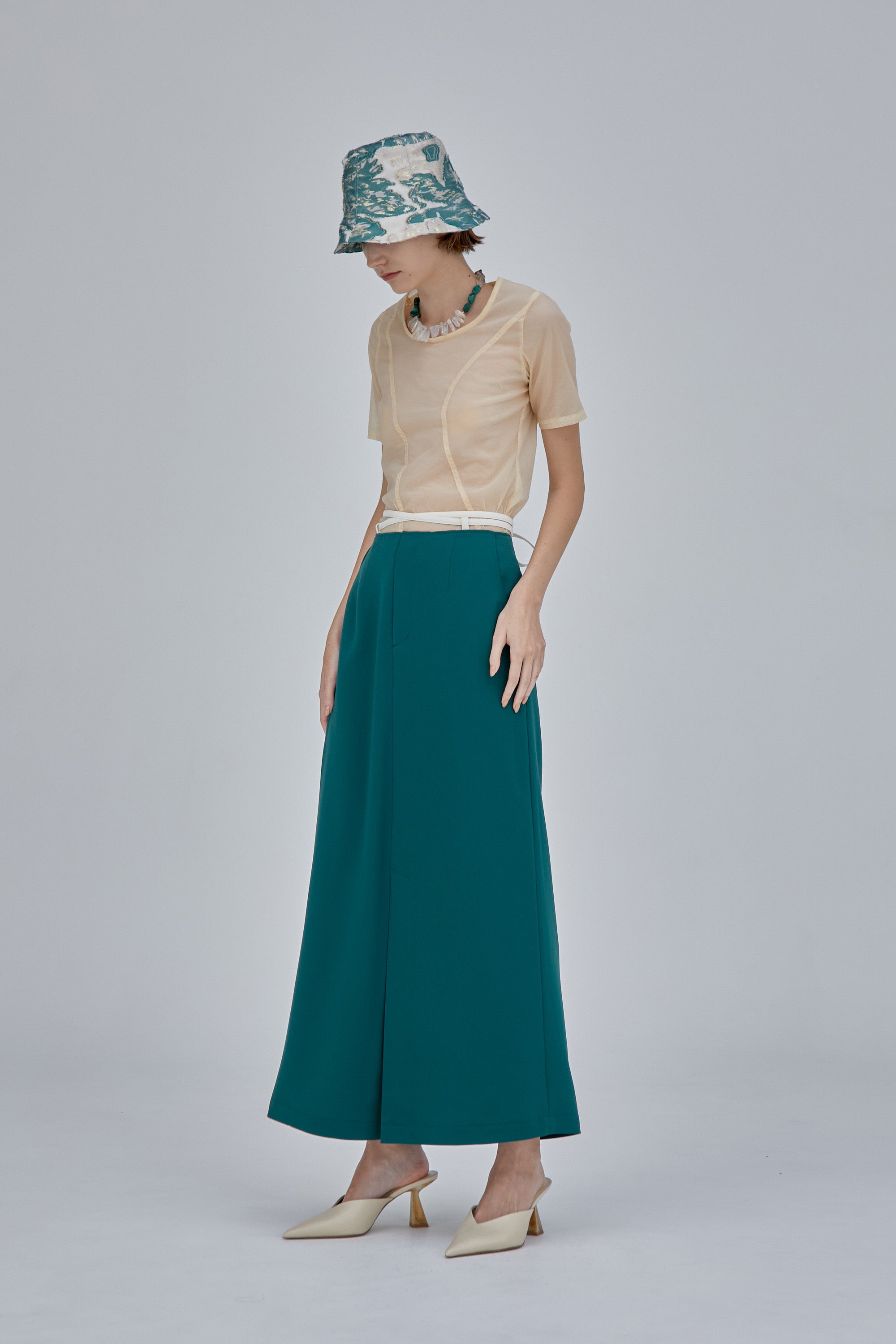 2022新生活 murral 23SS String slit skirt (Green) - 通販 - bycoeurs.org