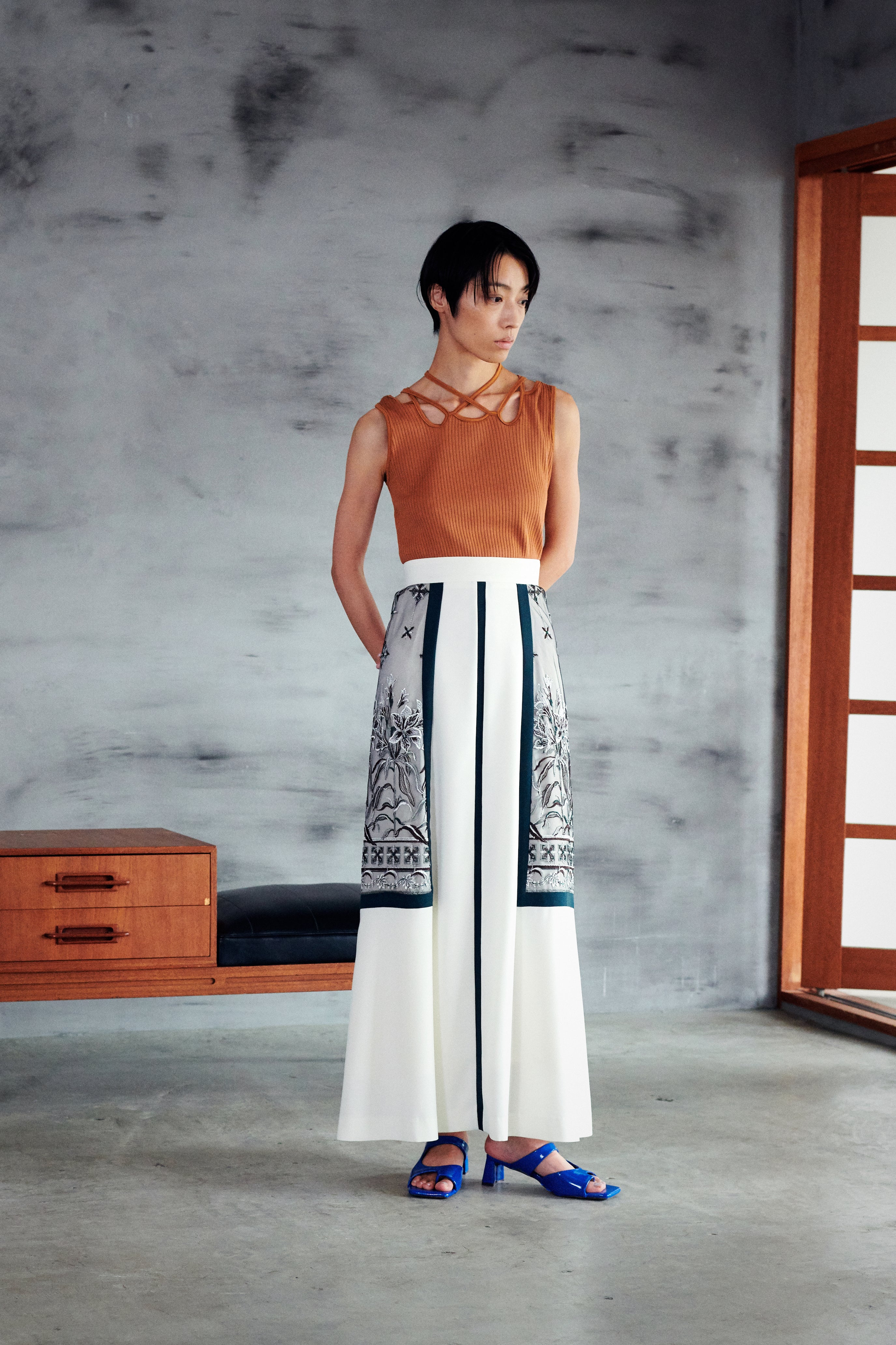 MURRAL Framed flower long skirt スカート | www.innoveering.net