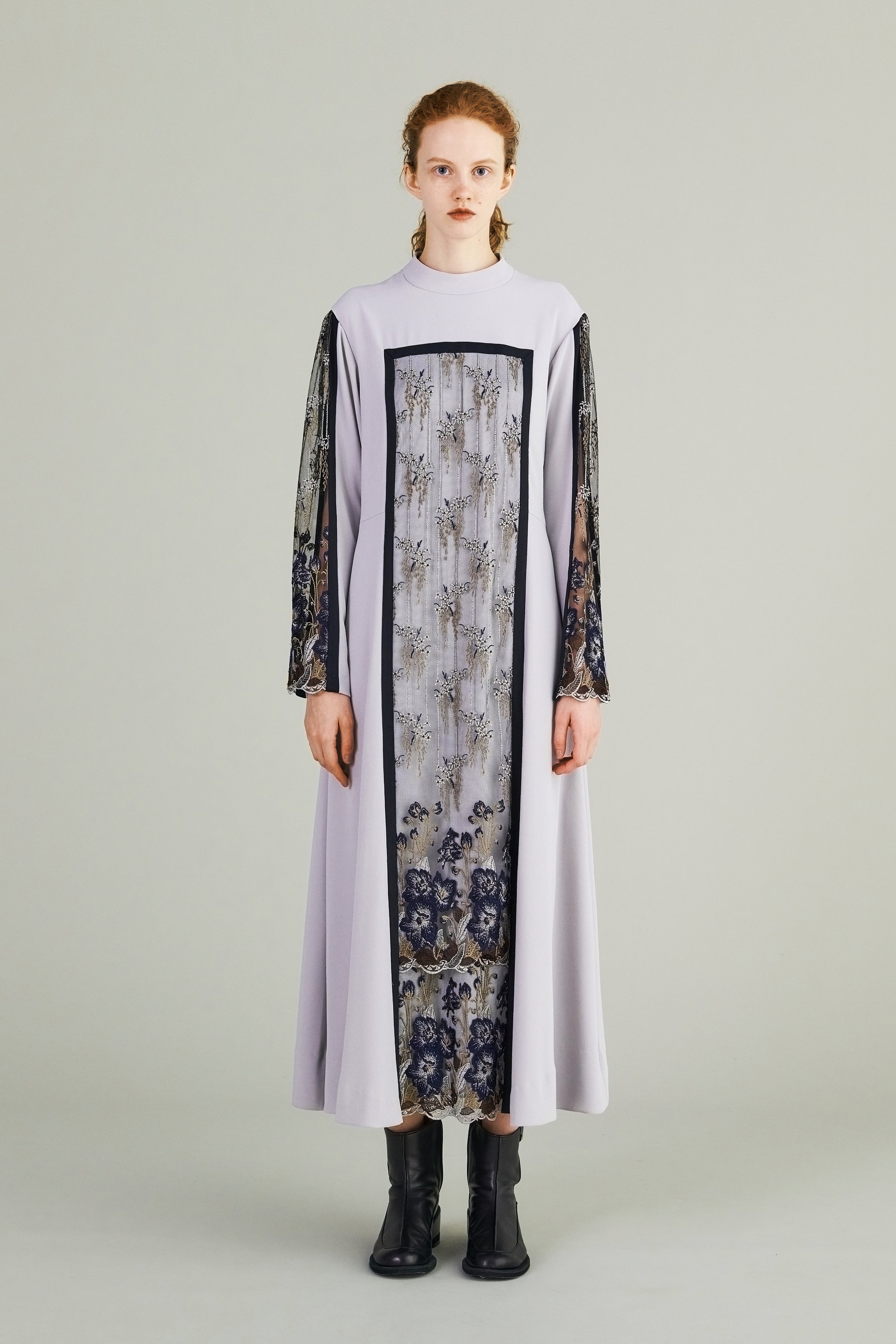 Framed flower dress (Gray) – MURRAL