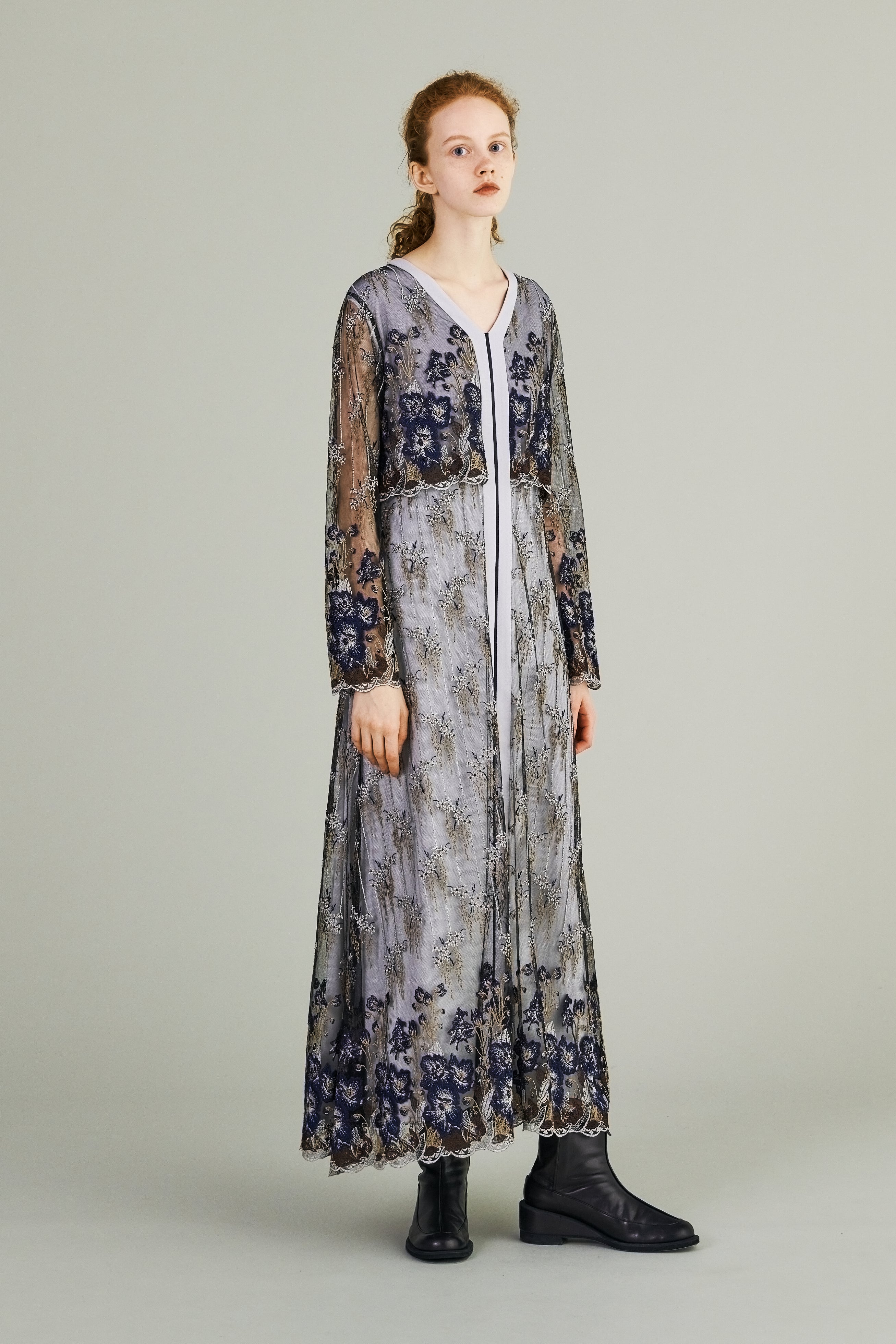 Everlasting embroidery lace dress (Navy) – MURRAL