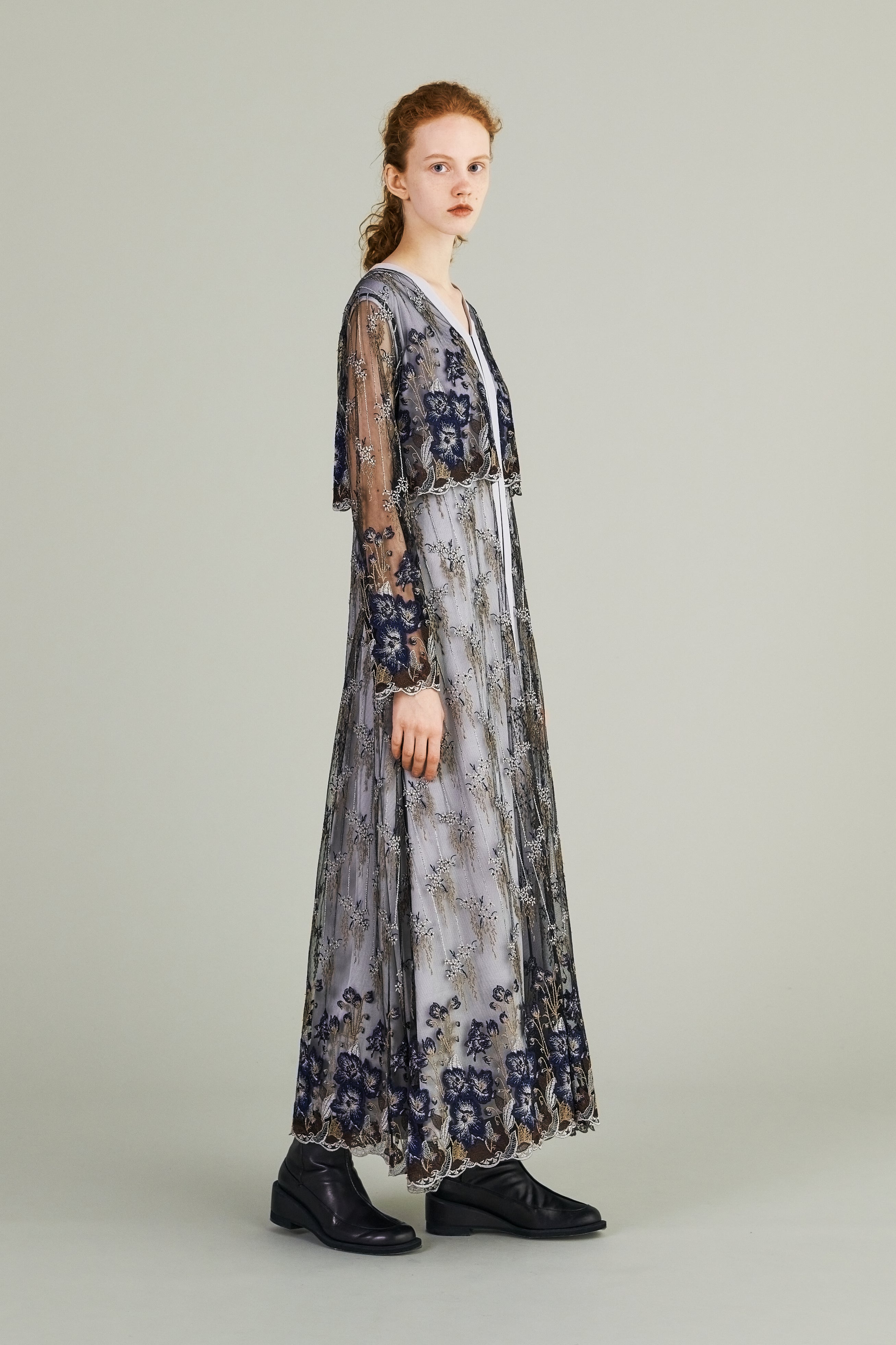 Everlasting embroidery lace dress (Navy) – MURRAL
