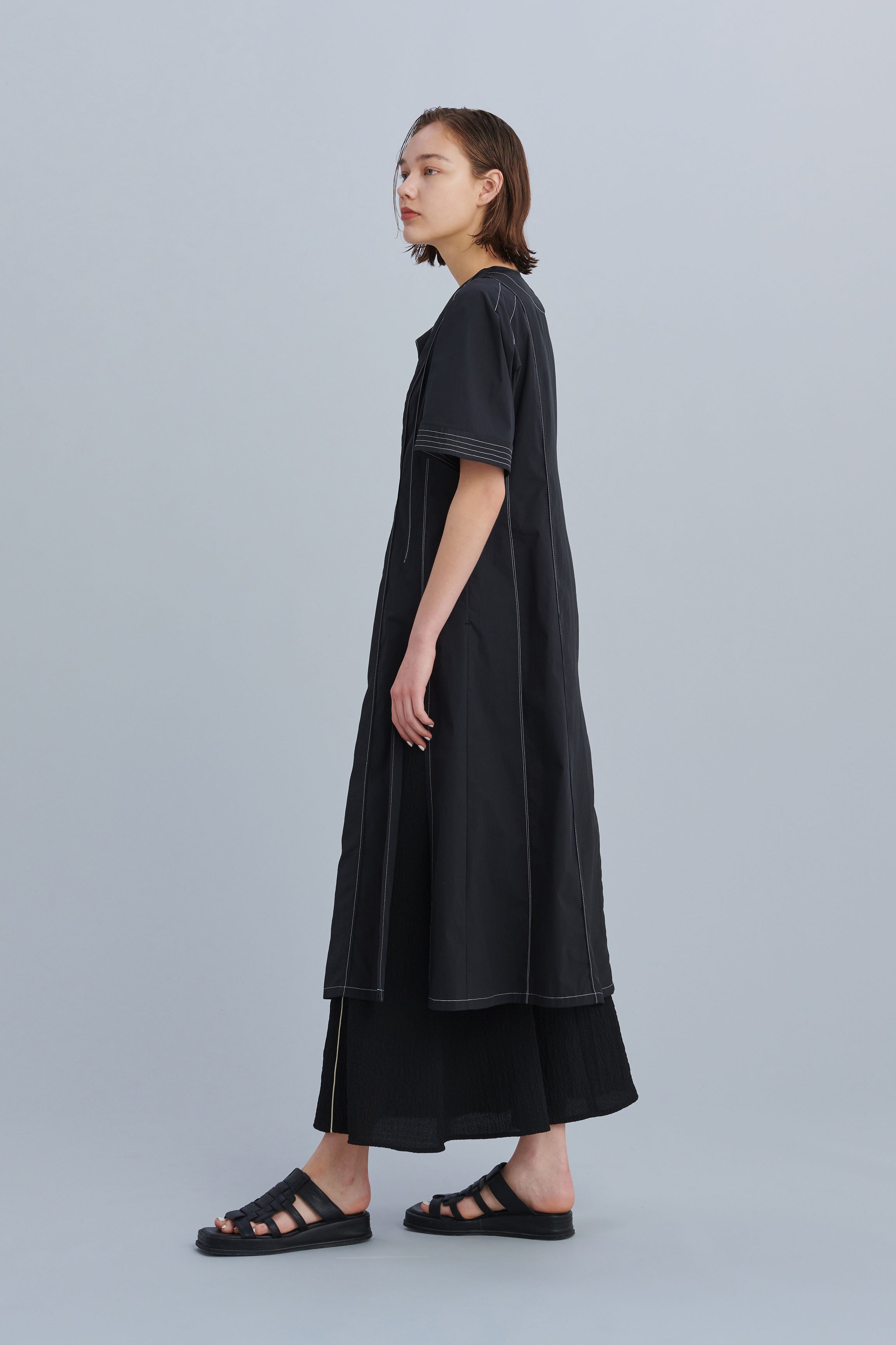 murral (ミューラル) Slit long shirts(Black) | www.neumi.it