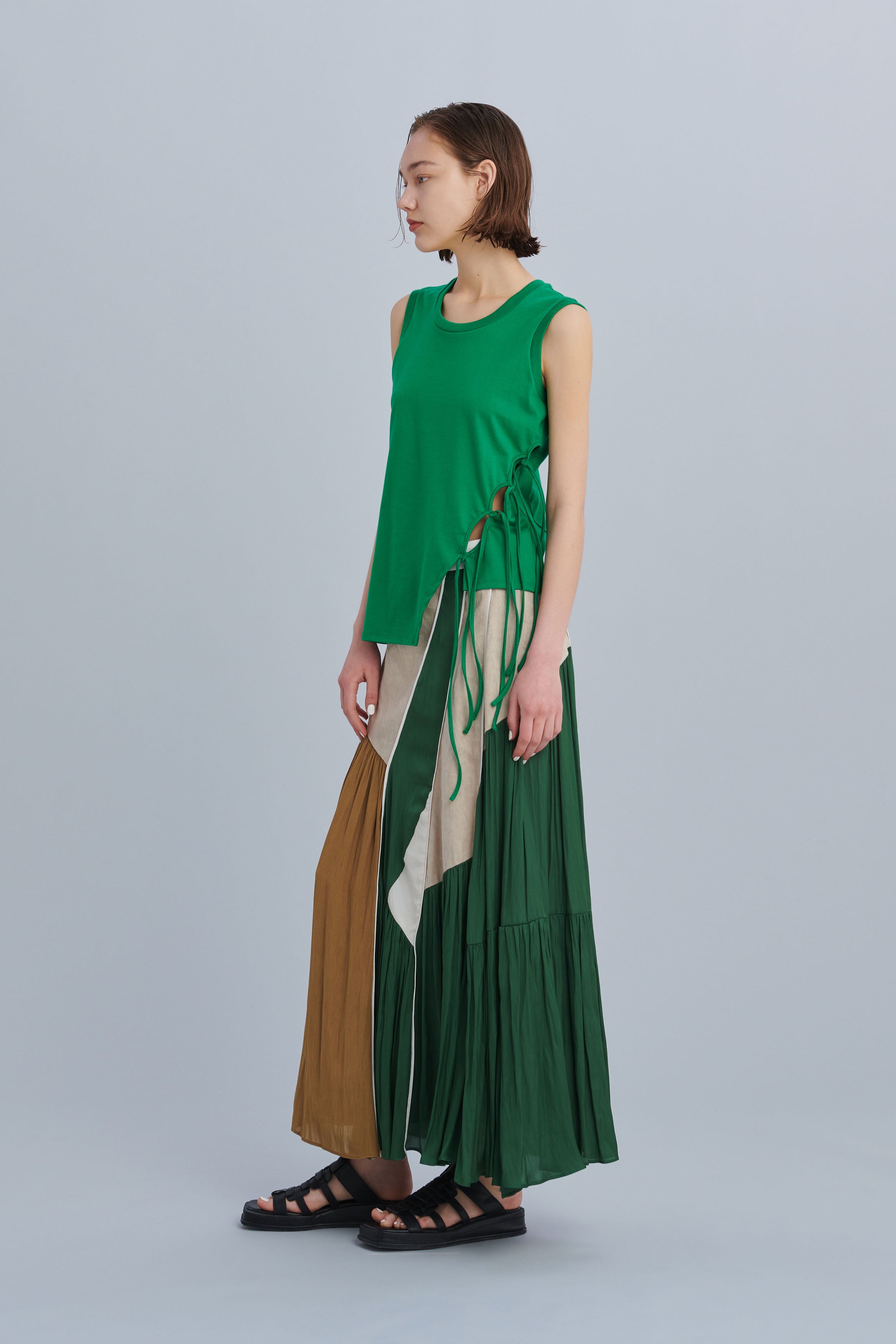 Leaf vein skirt(Green) – MURRAL