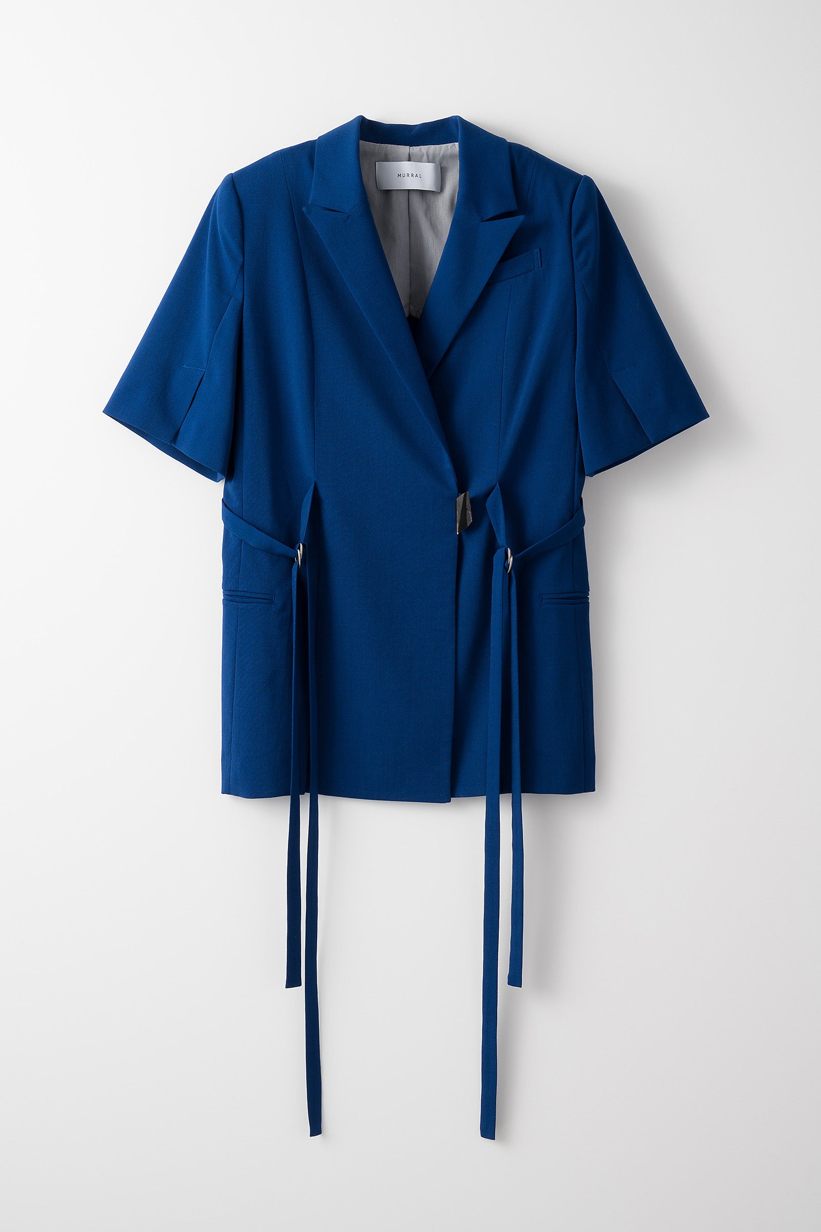 Slit short sleeve jacket (Blue) – MURRAL