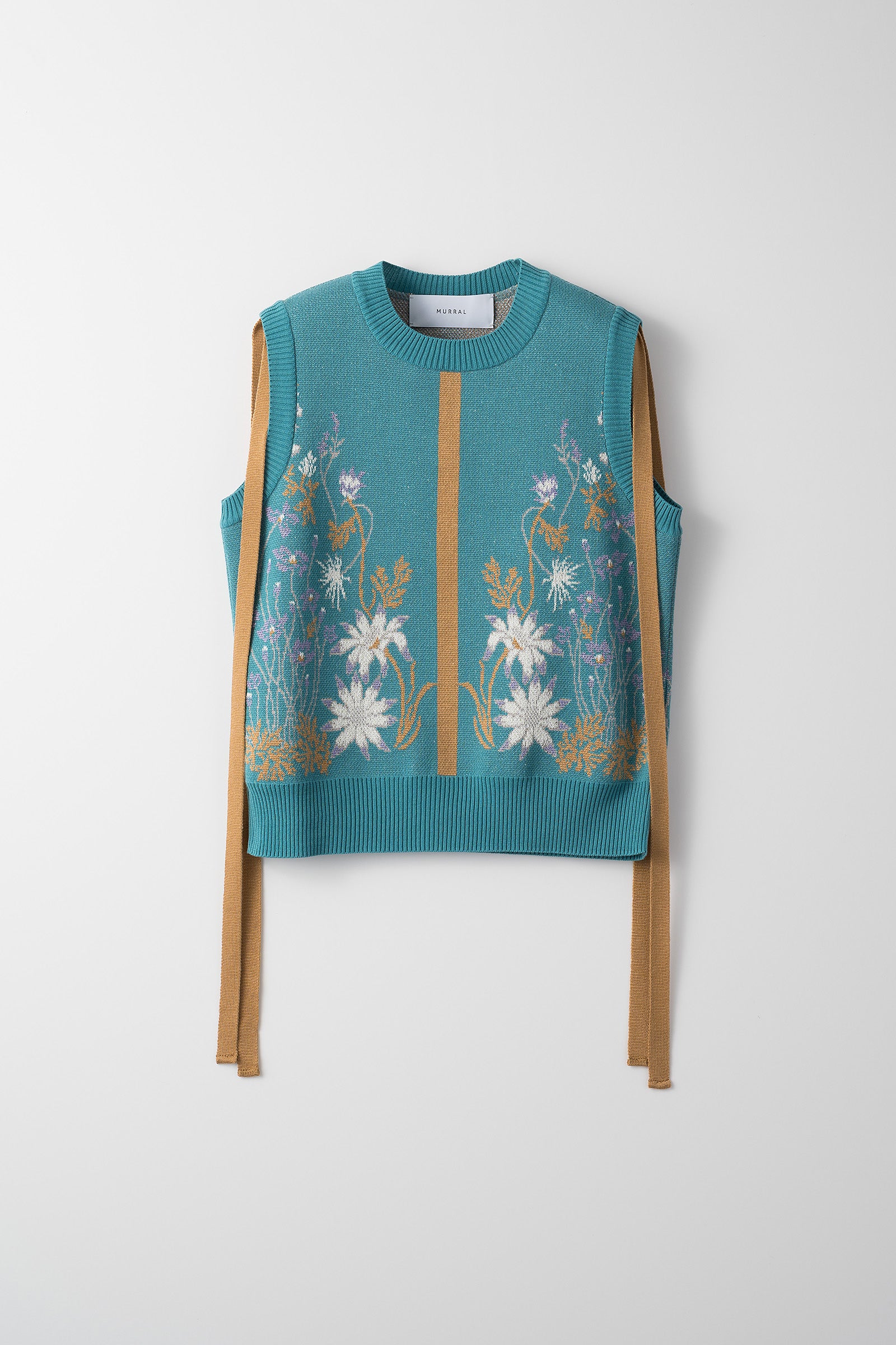 フルオーダー （新品）garden flower knit best（light blue