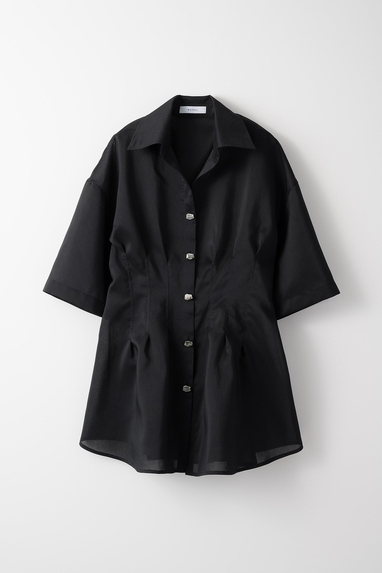 murral (ミューラル) Slit long shirts(Black)ワンピース - ロング