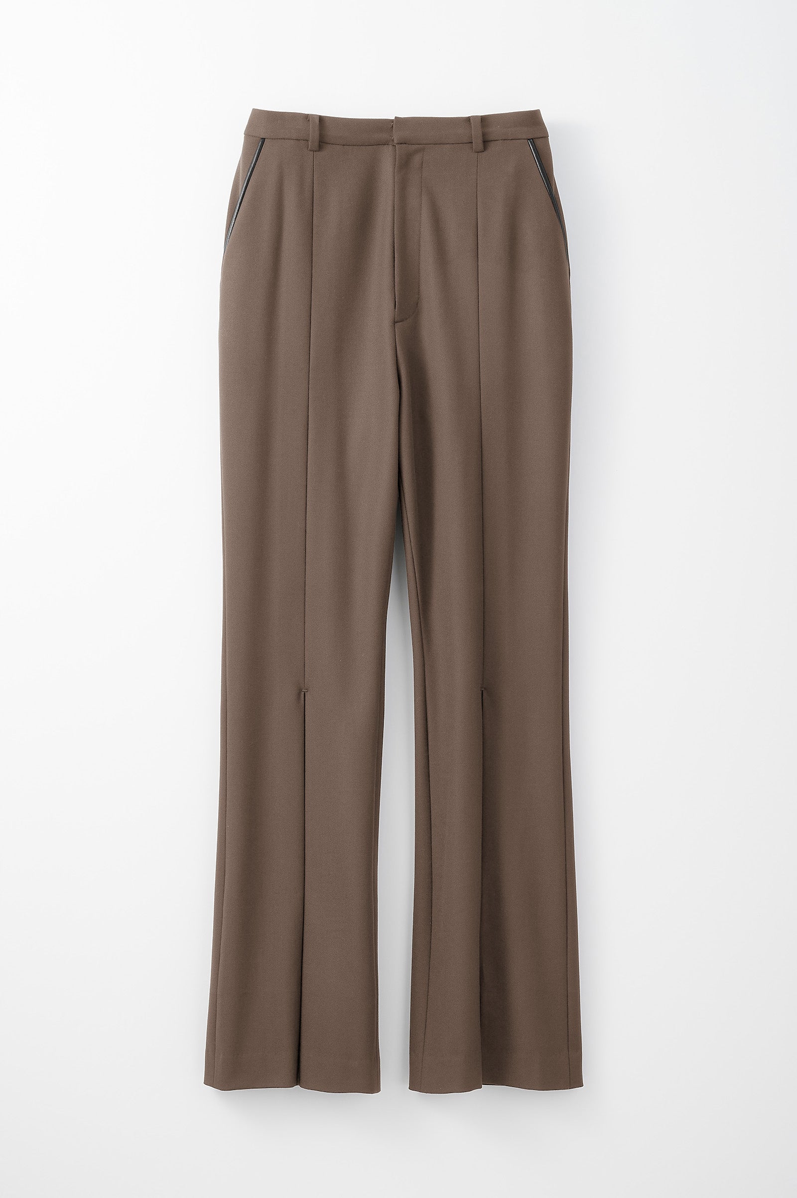 Tucked flare trousers (Mocha) – MURRAL