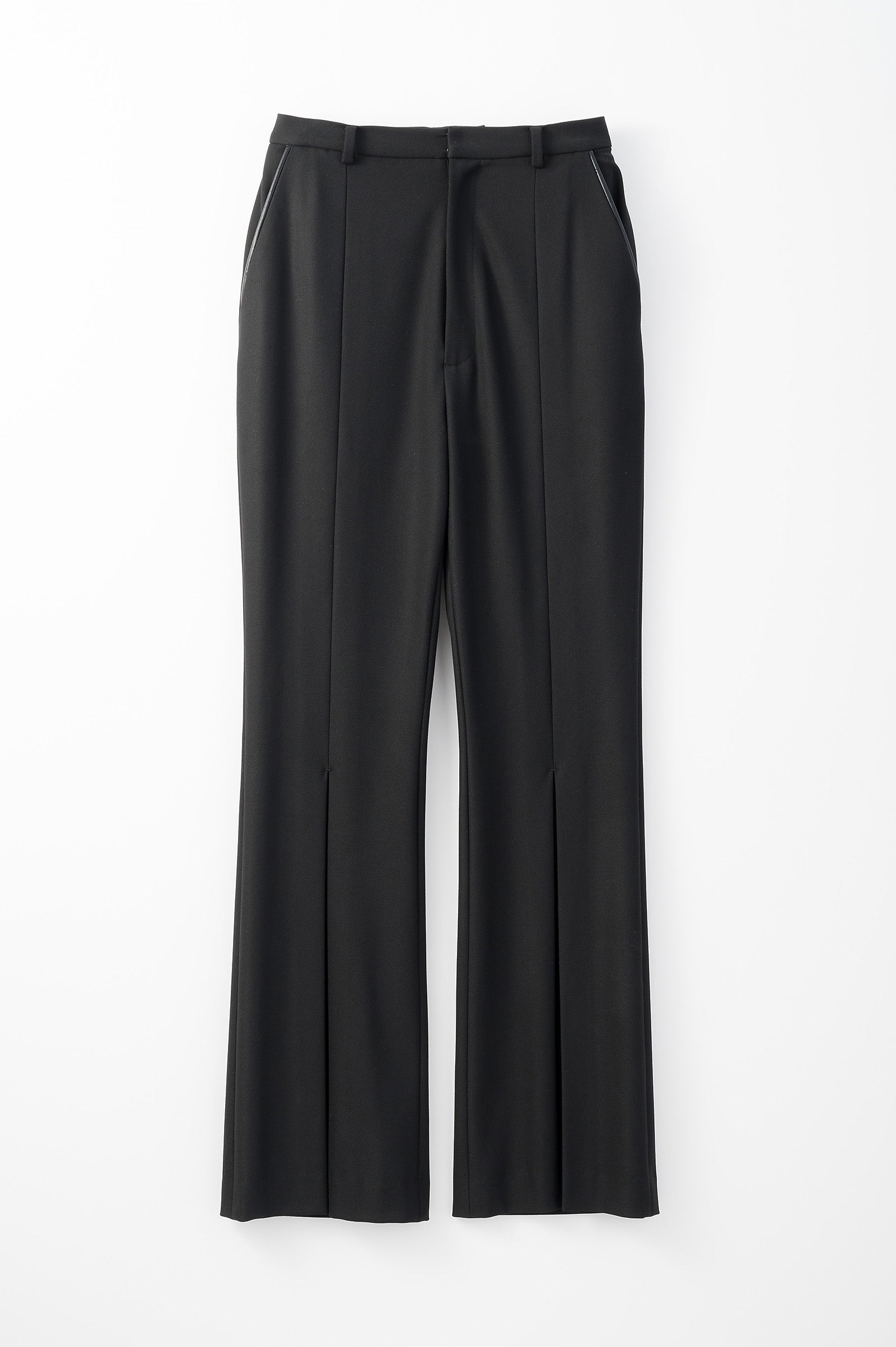 Tucked flare trousers (Black) – MURRAL