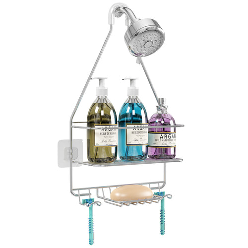 Shower Caddy Organizer, Black Shower Shelves, Adhesive Shampoo Holder –  KeFanta