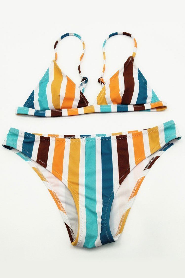 rainbow two piece swimsuit