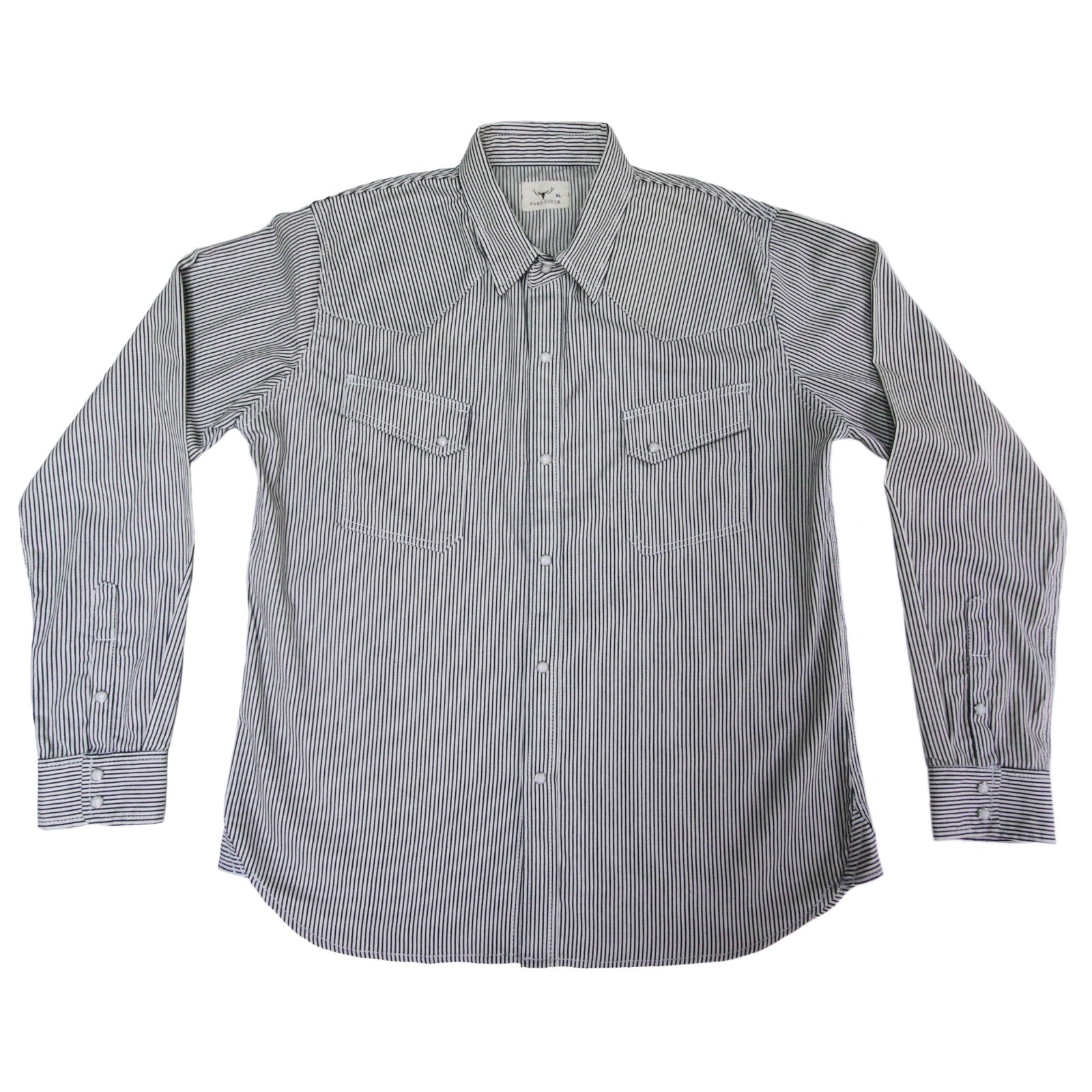 HICKORY STRIPE WESTERN SHIRT | Nama Denim