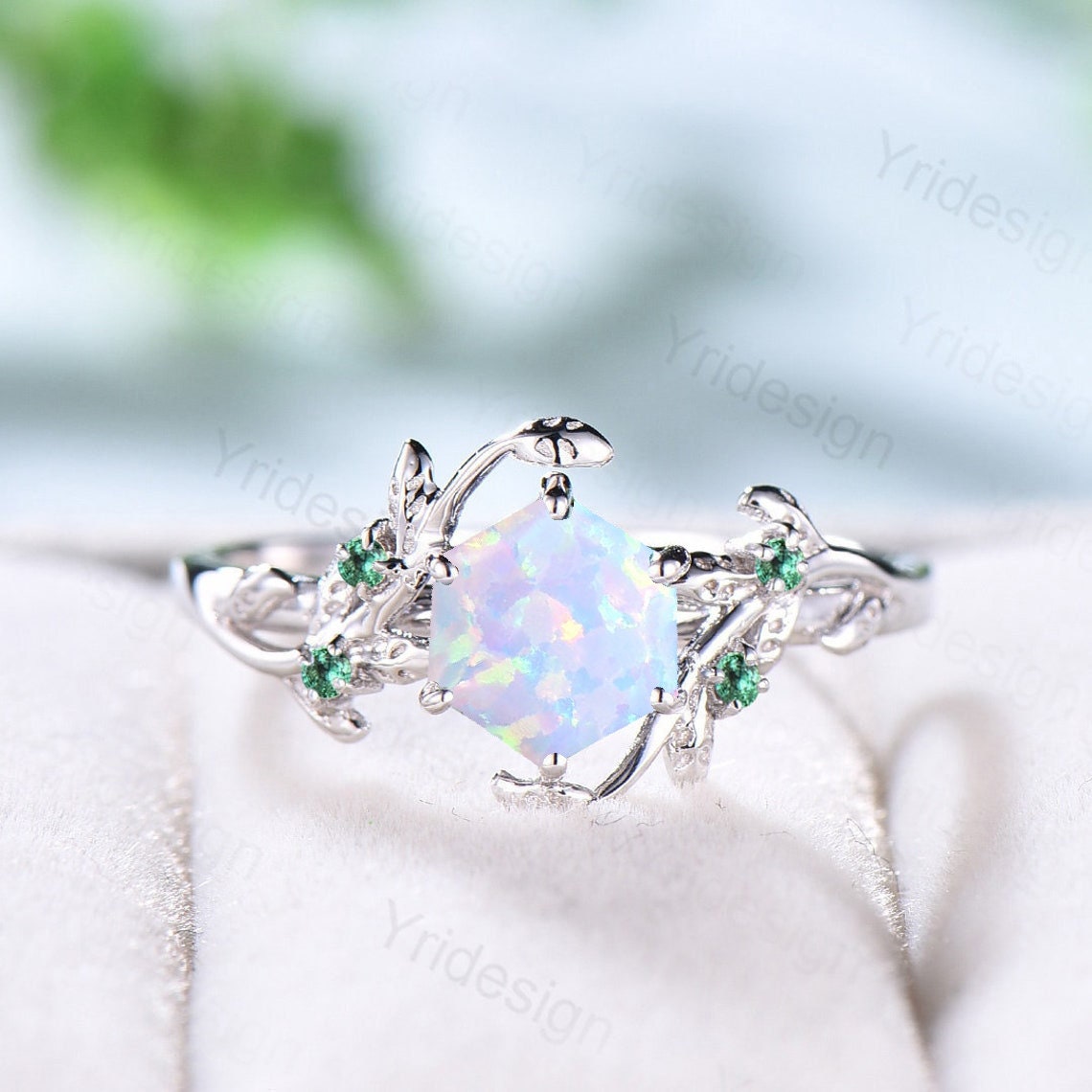 Buy Fire Opal Ring, Opal Diamond Ring, One of a Kind Ring, Natural Opal Ring,  White Opal Ring,opal Diamond Ring,big Opal Ring, Rainbow Opal Ring Online  in India - Etsy