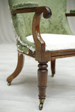 Early Victorian antique mahogany framed armchair