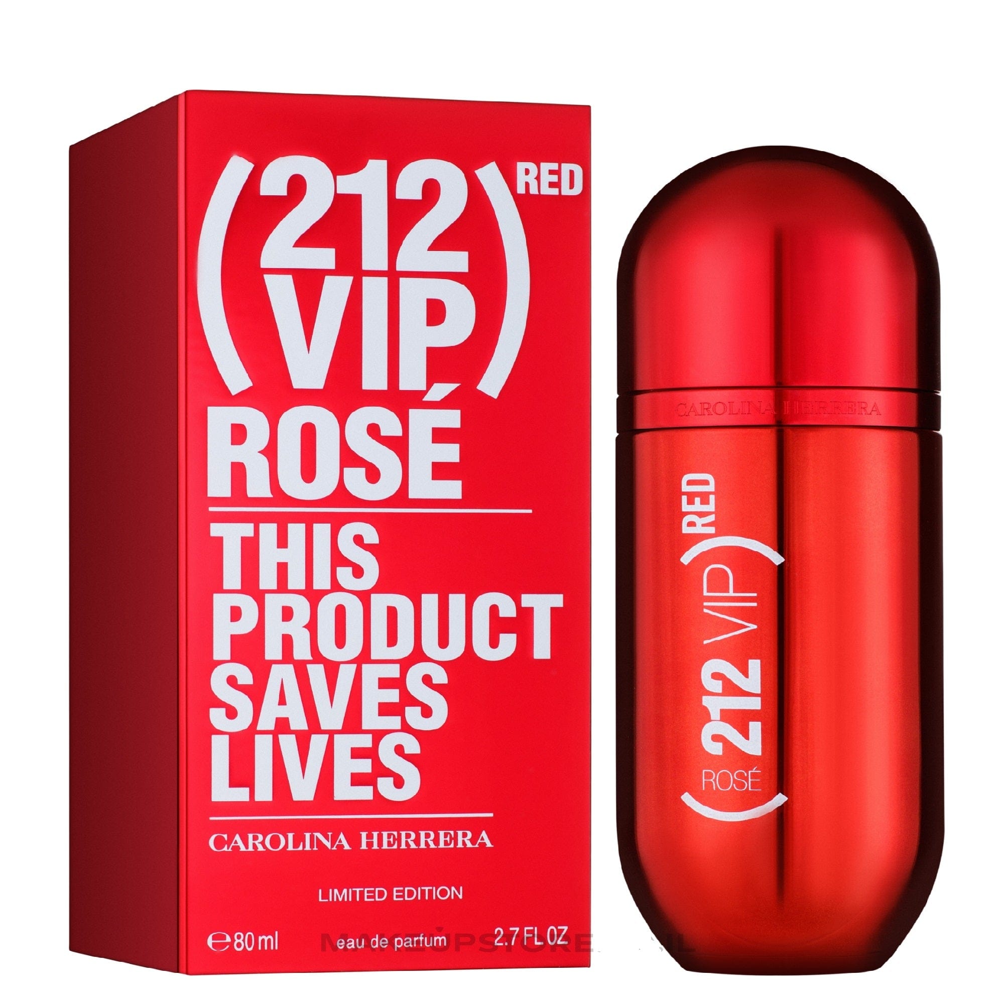 Carolina Herrera 212 Vip Rose Red Limited Edition Eau De Parfum 80m 