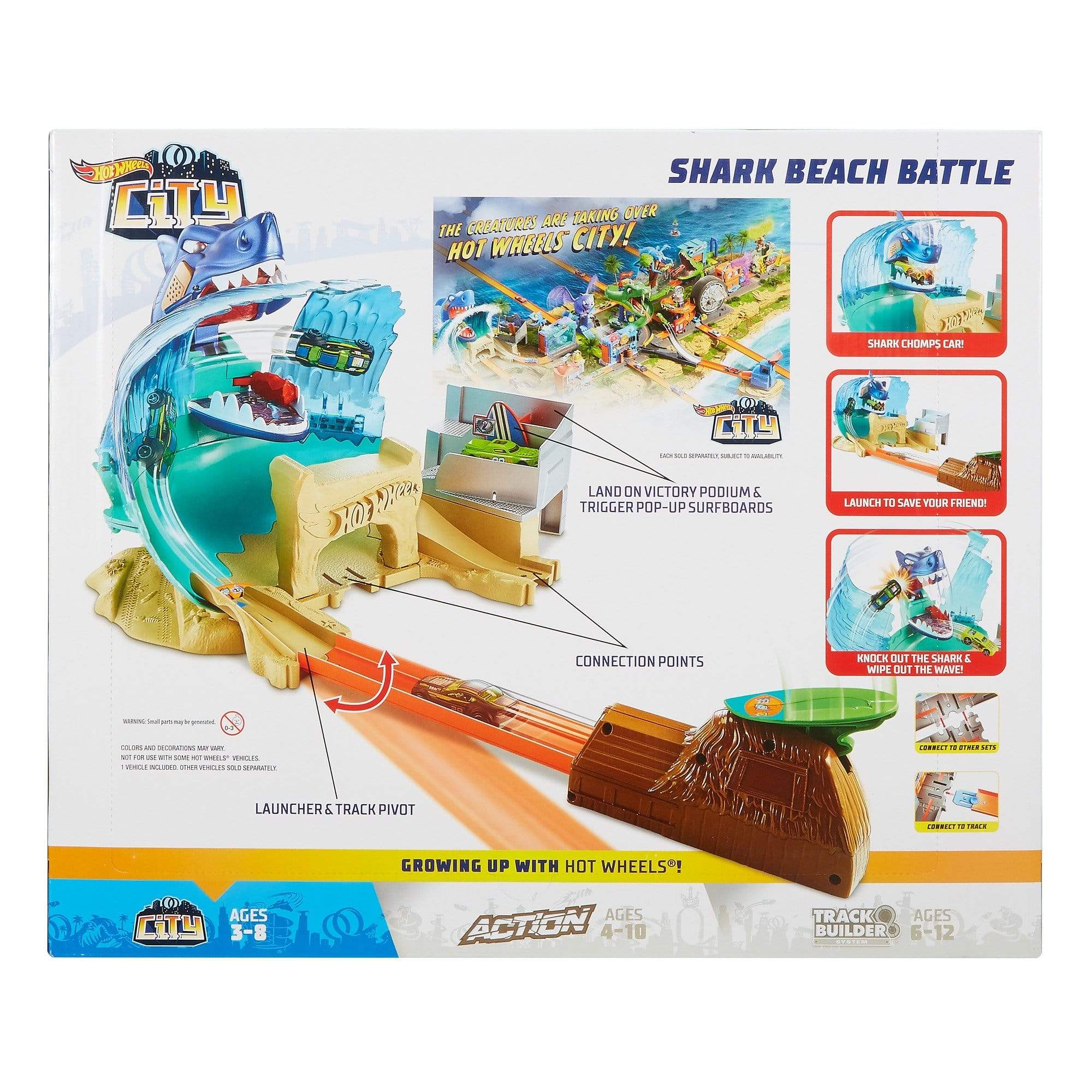 hot wheels city shark beach battle set