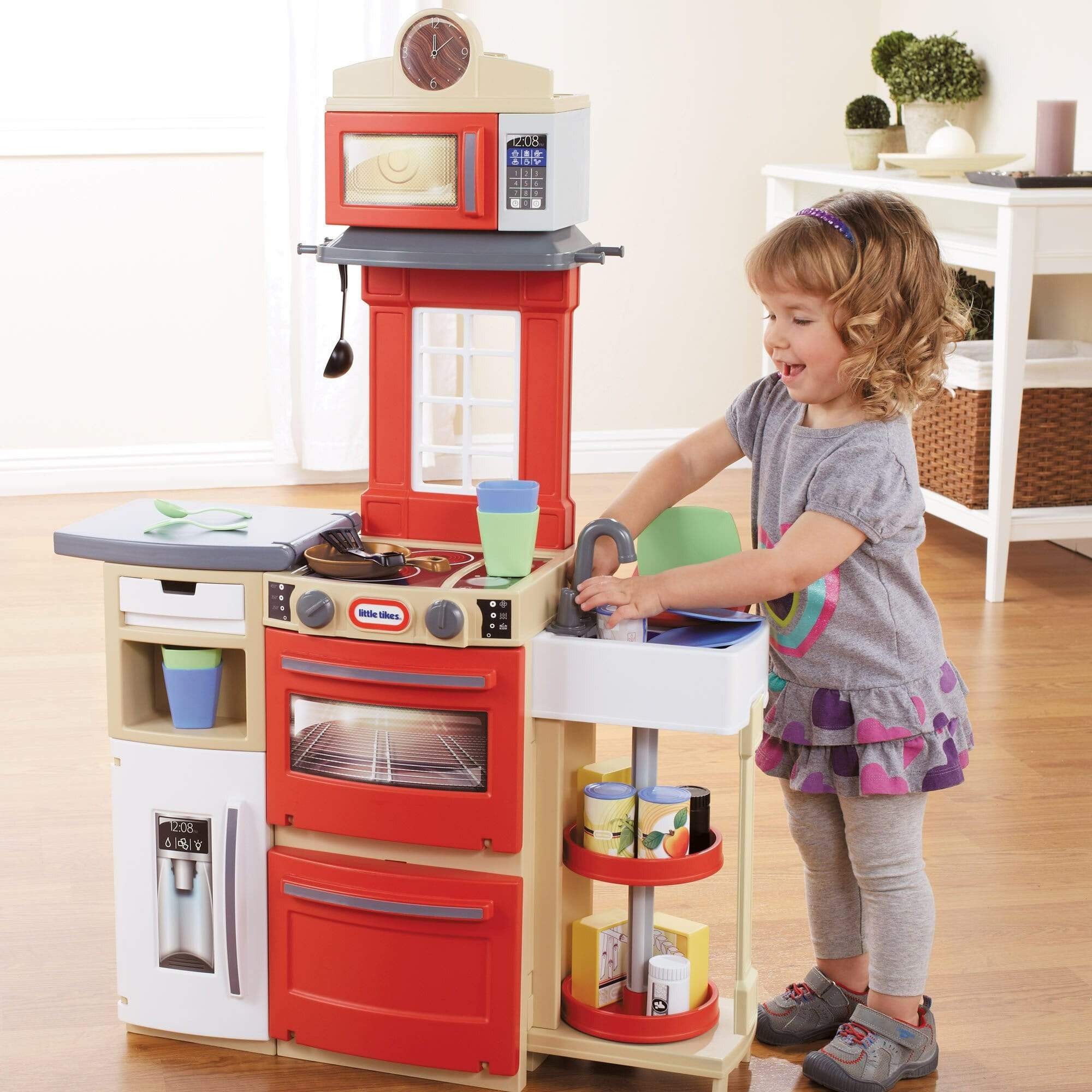 little tikes red kitchen set