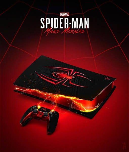 PlayStation 5 Spider-Man Miles Morales Limited Edition console with ex