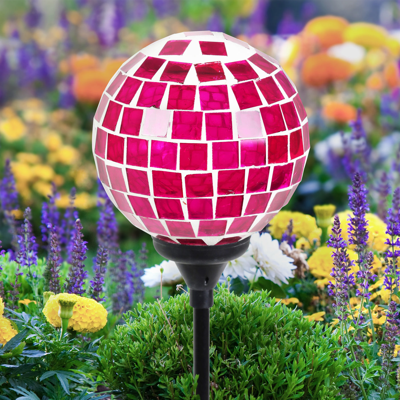 solar mosaic glass ball