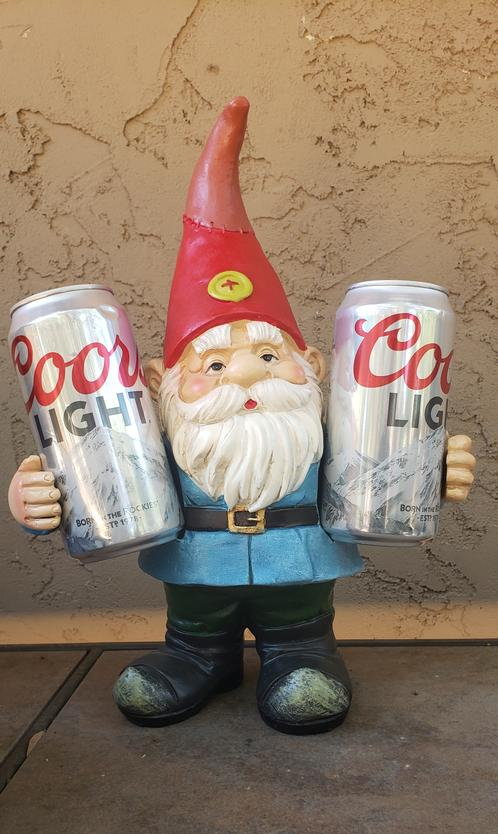 Good Time Double Fisting Two Can Timmy Gnome Garden Statue, 13 Inch