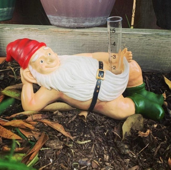 Good Time Naked Rain Gauge Ralph Gnome, 14 by 6 Inches