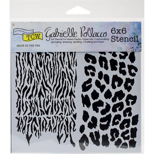 The Crafter's Workshop Zebra Print Stencil, 6 x 6