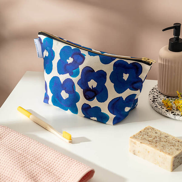 Blue Floral Wash Bag as featured in Home Style Magazine (November 2022)
