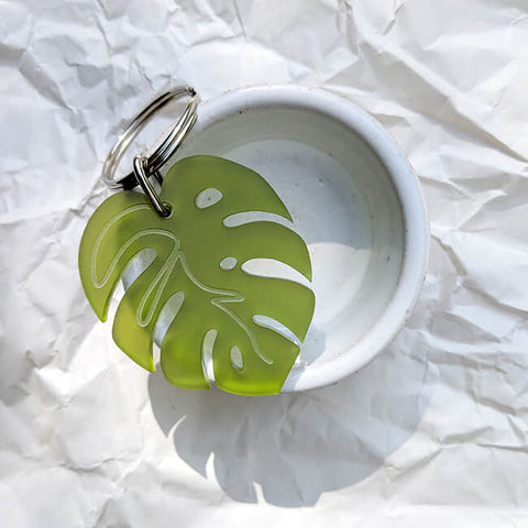 Monstera Keyring by The Moonlit Press featured in The Guardian
