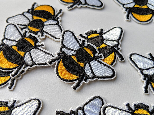 Iron On Bee Embroidered Patch