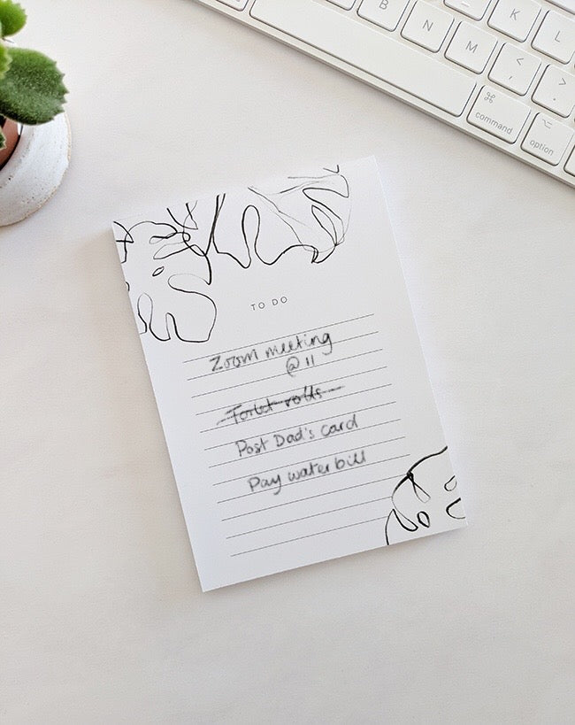 A6 to-do list notepad