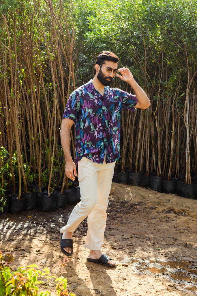 23SS HAWAIIAN LEOPARD OPEN COLLAR SHIRT | camaradeinhambupe.ba.gov.br