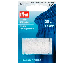 White elastic sewing thread
