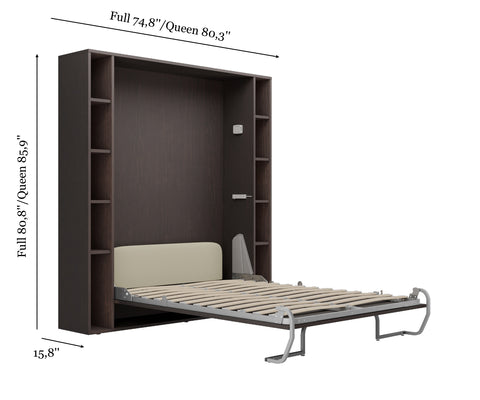 Elara White - Murphy Bed with Shelves - image 1
