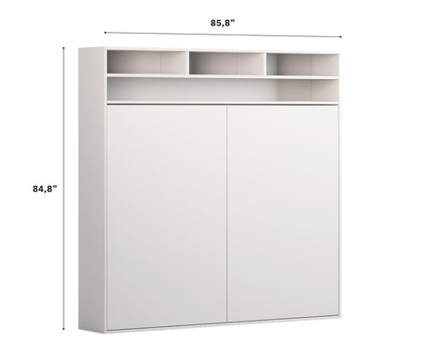 Element - White Horizontal Murphy Bed with Shelves - image 1