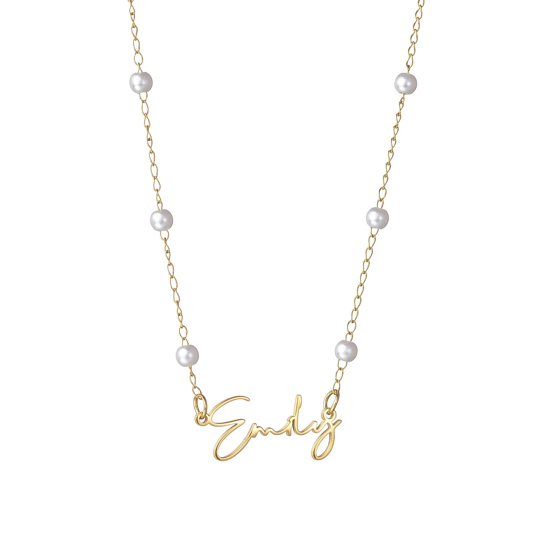 Pearly Custom Name Necklace - Muna Jewelz product image