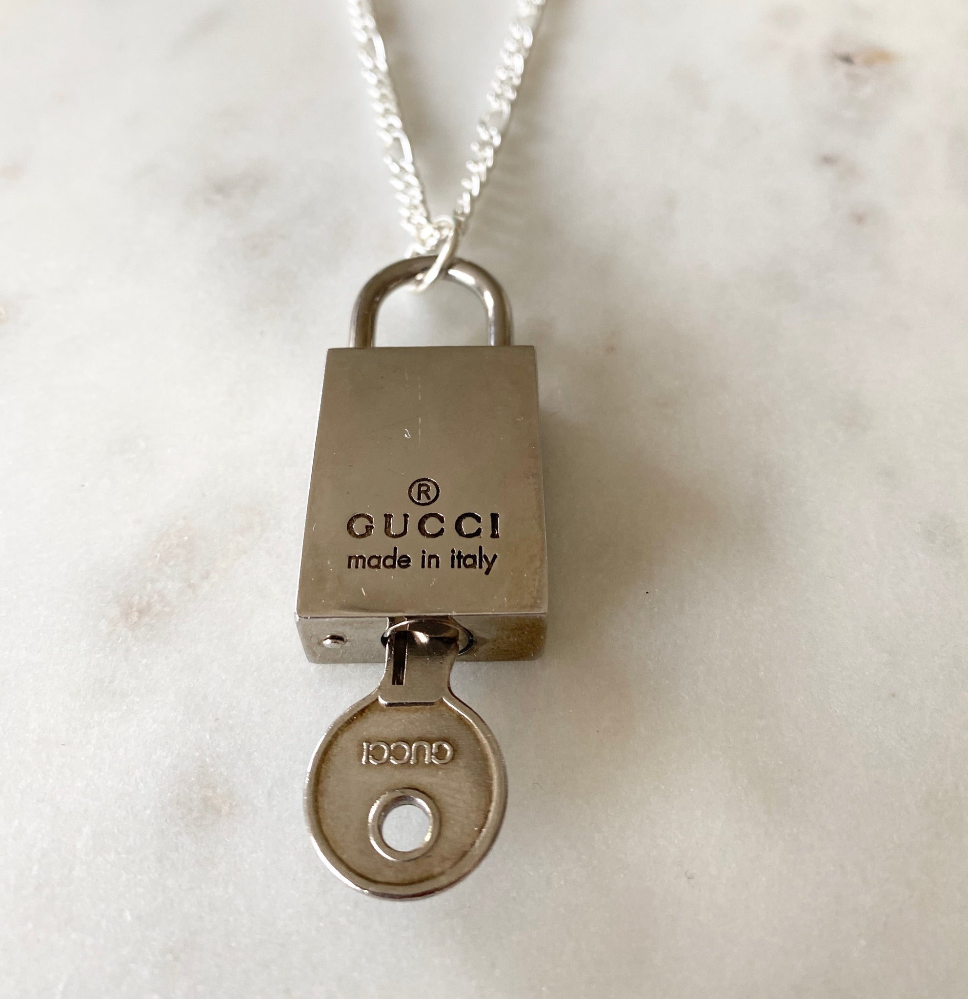 Gucci Silver Working Padlock Charm 