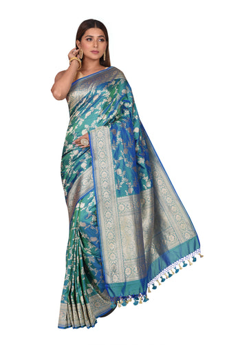 Banarasi Bridal Saree BBS-026 | Blue bridal, Bridal dupatta, Bridal saree