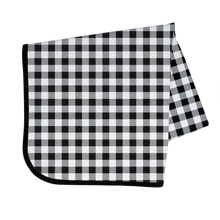 Load image into Gallery viewer, White Buffalo Plaid Splash Mat - A Waterproof Catch-All for Highchair Spills and More!
