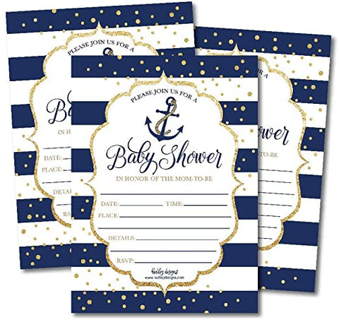 Nautical Baby Shower Invitations