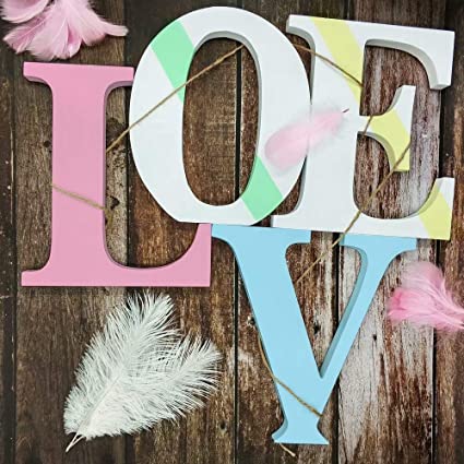 Colorful wooden letters 'LOVE'