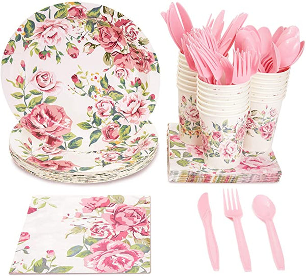 cutlery with floral designs
