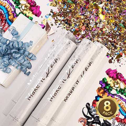 Premium Party Confetti Cannon - Set of 8 