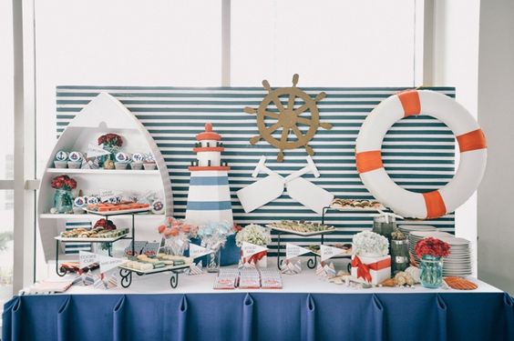 Sailor-themed baby shower