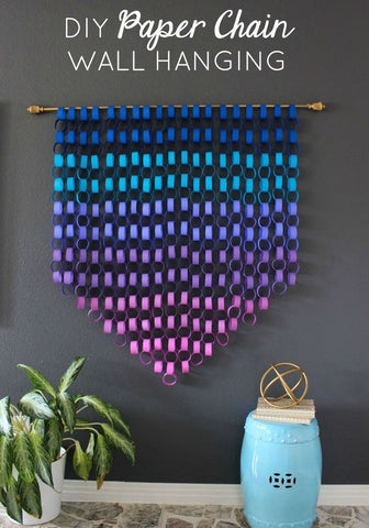DIY Ombre Paper Chain Wall Hanging
