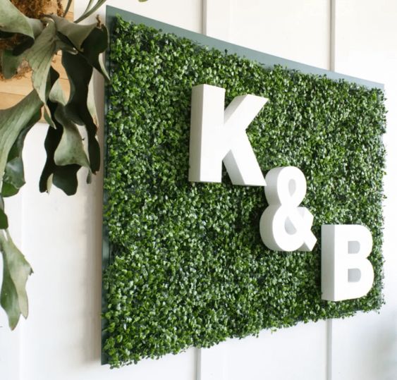 Letter K&B as decorations