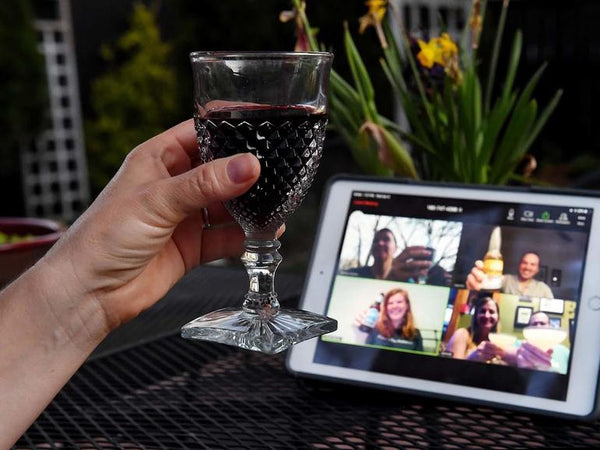Virtual meeting while drinking