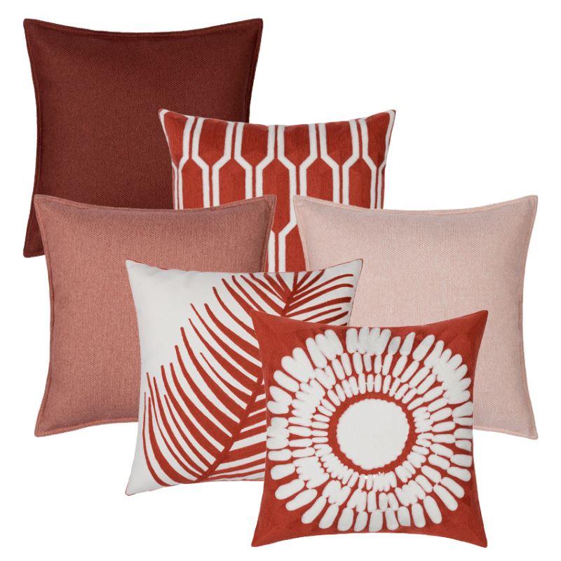 housse coussin rouge tendance