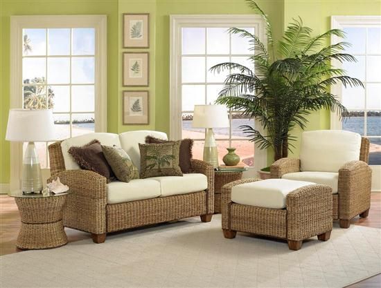 meubles tropicaux dans un salon