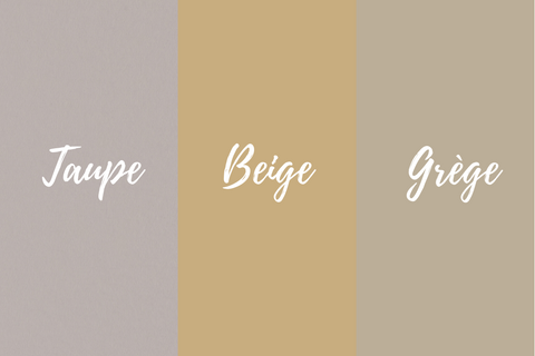 couleur taupe beige et grège sur un mur